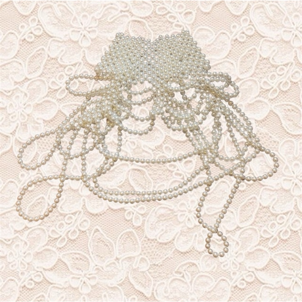 Elegant Large Pearl Choker Costume Necklace